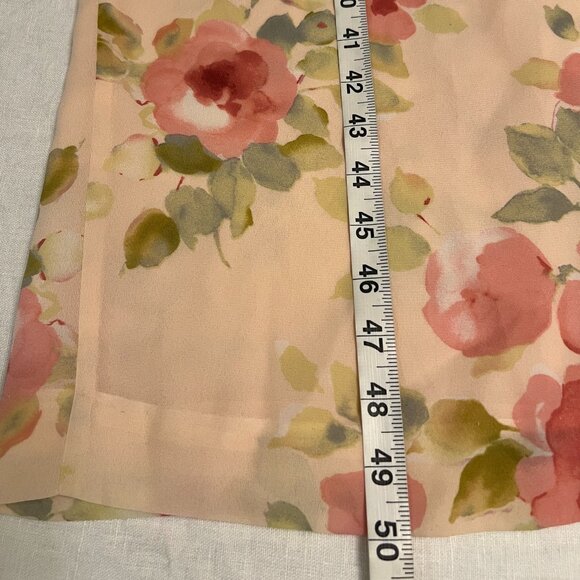 Vintage Casual Corner Annex Women’s Floral Maxi Dress Size 2 Peach Cottagecore - Picture 9 of 10